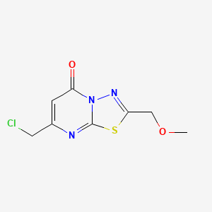 molecular formula C8H8ClN3O2S B2554452 7-(氯甲基)-2-(甲氧基甲基)-5H-[1,3,4]噻二唑并[3,2-a]嘧啶-5-酮 CAS No. 1245569-89-4
