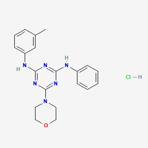 6-morpholino-N2-phenyl-N4-(m-tolyl)-1,3,5-triazine-2,4-diamine hydrochloride