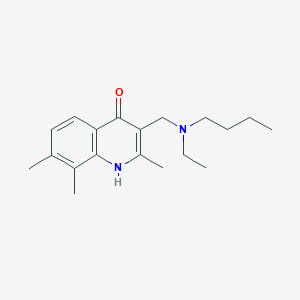 molecular formula C19H28N2O B255446 3-{[Butyl(ethyl)amino]methyl}-2,7,8-trimethyl-4-quinolinol 