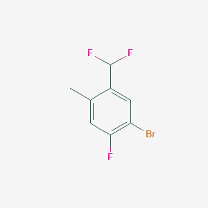 molecular formula C8H6BrF3 B2554460 1-Bromo-5-(difluoromethyl)-2-fluoro-4-methylbenzene CAS No. 2092394-62-0
