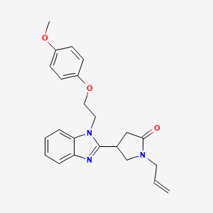 1-allyl-4-(1-(2-(4-methoxyphenoxy)ethyl)-1H-benzo[d]imidazol-2-yl)pyrrolidin-2-one