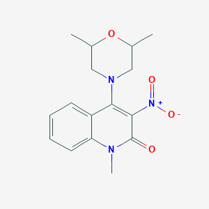 4-(2,6-dimethylmorpholino)-1-methyl-3-nitroquinolin-2(1H)-one