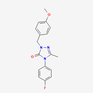 molecular formula C17H16FN3O2 B2554474 4-(4-fluorophenyl)-2-(4-methoxybenzyl)-5-methyl-2,4-dihydro-3H-1,2,4-triazol-3-one CAS No. 860784-99-2