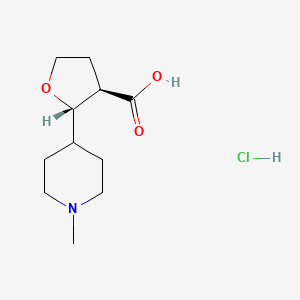 (2S,3R)-2-(1-Methylpiperidin-4-yl)oxolane-3-carboxylic acid;hydrochloride