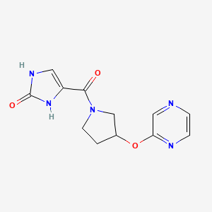 4-(3-(pyrazin-2-yloxy)pyrrolidine-1-carbonyl)-1H-imidazol-2(3H)-one