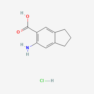 6-Amino-2,3-dihydro-1H-indene-5-carboxylic acid;hydrochloride