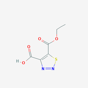 molecular formula C6H6N2O4S B2554488 5-(Ethoxycarbonyl)-1,2,3-thiadiazole-4-carboxylic acid CAS No. 1379363-96-8