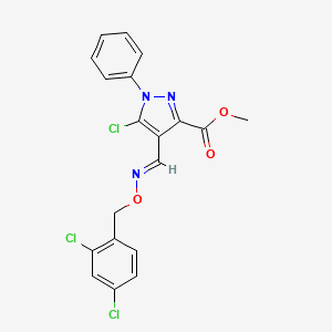 methyl 5-chloro-4-({[(2,4-dichlorobenzyl)oxy]imino}methyl)-1-phenyl-1H-pyrazole-3-carboxylate