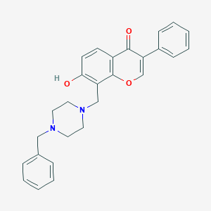 molecular formula C27H26N2O3 B255450 8-[(4-benzyl-1-piperazinyl)methyl]-7-hydroxy-3-phenyl-4H-chromen-4-one 
