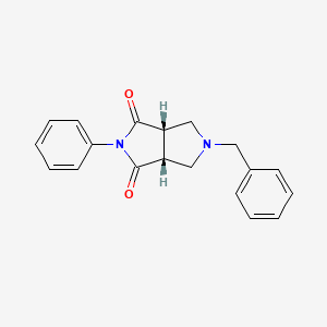 molecular formula C19H18N2O2 B2554503 (3aR,6aS)-5-benzyl-2-phenyltetrahydropyrrolo[3,4-c]pyrrole-1,3(2H,3aH)-dione CAS No. 87813-00-1