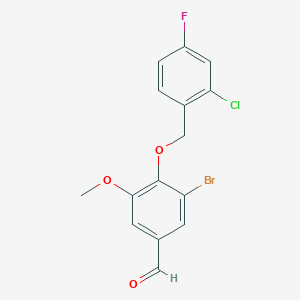 3-Bromo-4-((2-chloro-4-fluorobenzyl)oxy)-5-methoxybenzaldehyde