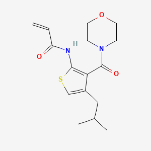N-[4-(2-Methylpropyl)-3-(morpholine-4-carbonyl)thiophen-2-yl]prop-2-enamide