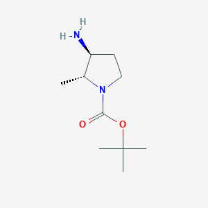 molecular formula C10H20N2O2 B2554519 tert-Butyl (2R,3S)-3-amino-2-methylpyrrolidine-1-carboxylate CAS No. 1610704-18-1