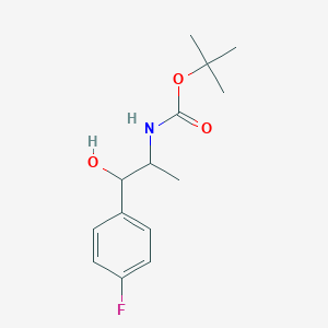 Tert-butyl N-[1-(4-fluorophenyl)-1-hydroxypropan-2-YL]carbamate
