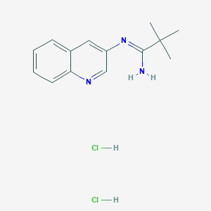 2,2-Dimethyl-N-(quinolin-3-yl)propanimidamide dihydrochloride