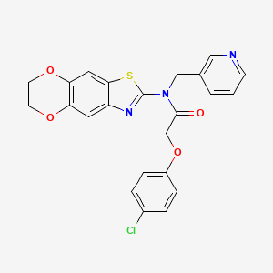 2-(4-chlorophenoxy)-N-(6,7-dihydro-[1,4]dioxino[2',3':4,5]benzo[1,2-d]thiazol-2-yl)-N-(pyridin-3-ylmethyl)acetamide