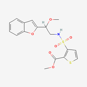 methyl 3-(N-(2-(benzofuran-2-yl)-2-methoxyethyl)sulfamoyl)thiophene-2-carboxylate