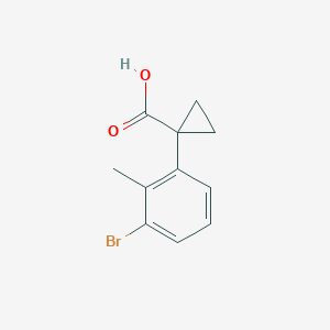 molecular formula C11H11BrO2 B2554546 1-(3-Bromo-2-methylphenyl)cyclopropane-1-carboxylic acid CAS No. 1314666-52-8