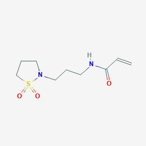 molecular formula C9H16N2O3S B2554550 N-[3-(1,1-Dioxo-1,2-thiazolidin-2-yl)propyl]prop-2-enamide CAS No. 2361638-14-2