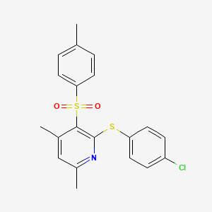 2-[(4-Chlorophenyl)sulfanyl]-4,6-dimethyl-3-pyridinyl 4-methylphenyl sulfone
