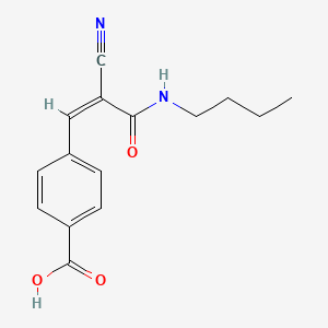 molecular formula C15H16N2O3 B2554556 4-[(Z)-3-(butylamino)-2-cyano-3-oxoprop-1-enyl]benzoic acid CAS No. 444669-18-5
