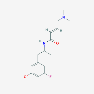 (E)-4-(Dimethylamino)-N-[1-(3-fluoro-5-methoxyphenyl)propan-2-yl]but-2-enamide