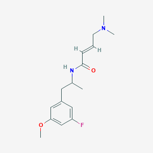 molecular formula C16H23FN2O2 B2554564 (E)-4-(Dimethylamino)-N-[1-(3-fluoro-5-methoxyphenyl)propan-2-yl]but-2-enamide CAS No. 2411333-24-7