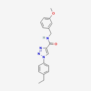 molecular formula C19H20N4O2 B2554571 1-(4-ethylphenyl)-N-(3-methoxybenzyl)-1H-1,2,3-triazole-4-carboxamide CAS No. 1326934-77-3