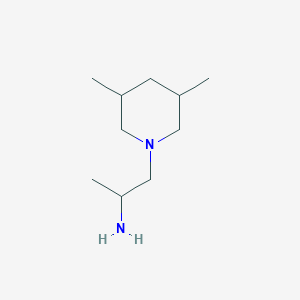 molecular formula C10H22N2 B2554573 1-(3,5-二甲基哌啶-1-基)丙烷-2-胺 CAS No. 24633-68-9