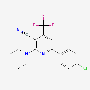 6-(4-Chlorophenyl)-2-(diethylamino)-4-(trifluoromethyl)nicotinonitrile
