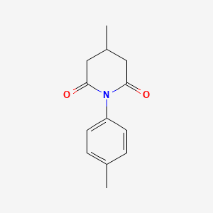 molecular formula C13H15NO2 B2554595 4-Methyl-1-(4-methylphenyl)piperidine-2,6-dione CAS No. 883022-85-3