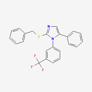 2-(benzylthio)-5-phenyl-1-(3-(trifluoromethyl)phenyl)-1H-imidazole