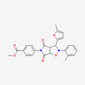 methyl 4-(3-(5-methylfuran-2-yl)-4,6-dioxo-2-(o-tolyl)tetrahydro-2H-pyrrolo[3,4-d]isoxazol-5(3H)-yl)benzoate