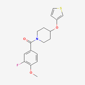 (3-Fluoro-4-methoxyphenyl)(4-(thiophen-3-yloxy)piperidin-1-yl)methanone