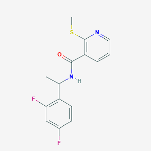 N-[1-(2,4-difluorophenyl)ethyl]-2-(methylsulfanyl)pyridine-3-carboxamide