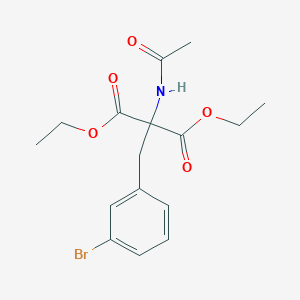 molecular formula C16H20BrNO5 B2554630 二乙基（乙酰氨基）（3-溴苄基）丙二酸酯 CAS No. 15017-44-4