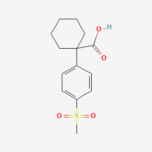 molecular formula C14H18O4S B2554643 1-(4-Methylsulfonylphenyl)cyclohexane-1-carboxylic acid CAS No. 1892136-84-3