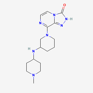 molecular formula C16H25N7O B2554645 8-{3-[(1-methylpiperidin-4-yl)amino]piperidin-1-yl}[1,2,4]triazolo[4,3-a]pyrazin-3(2H)-one CAS No. 1326902-92-4