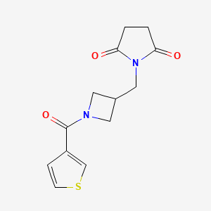 1-{[1-(Thiophene-3-carbonyl)azetidin-3-yl]methyl}pyrrolidine-2,5-dione