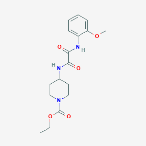 molecular formula C17H23N3O5 B2554663 乙酸4-(2-((2-甲氧基苯基)氨基)-2-氧代乙酰胺基)哌啶-1-羧酸乙酯 CAS No. 1207044-97-0
