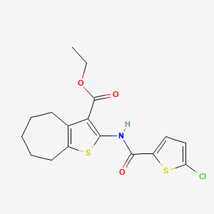 ethyl 2-(5-chlorothiophene-2-carboxamido)-5,6,7,8-tetrahydro-4H-cyclohepta[b]thiophene-3-carboxylate