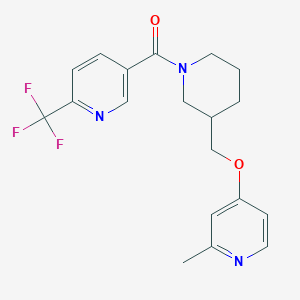 [3-[(2-Methylpyridin-4-yl)oxymethyl]piperidin-1-yl]-[6-(trifluoromethyl)pyridin-3-yl]methanone
