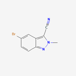 molecular formula C9H6BrN3 B2554675 5-溴-2-甲基-2H-吲唑-3-碳腈 CAS No. 1528133-76-7
