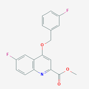 Methyl 6-fluoro-4-((3-fluorobenzyl)oxy)quinoline-2-carboxylate