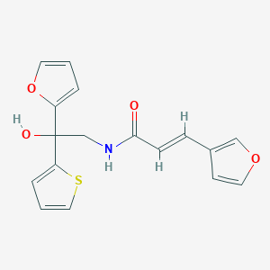 molecular formula C17H15NO4S B2554682 (E)-N-(2-(furan-2-yl)-2-hydroxy-2-(thiophen-2-yl)ethyl)-3-(furan-3-yl)acrylamide CAS No. 2035017-70-8