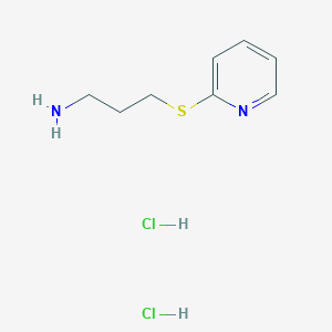 molecular formula C8H14Cl2N2S B2554686 3-(Pyridin-2-ylsulfanyl)propan-1-amine dihydrochloride CAS No. 117367-28-9