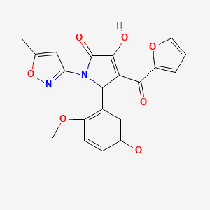 5-(2,5-dimethoxyphenyl)-4-(furan-2-carbonyl)-3-hydroxy-1-(5-methylisoxazol-3-yl)-1H-pyrrol-2(5H)-one