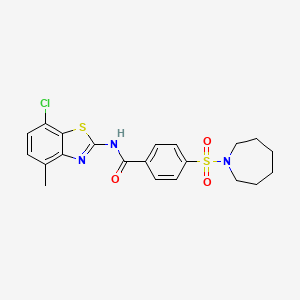 4-(azepan-1-ylsulfonyl)-N-(7-chloro-4-methylbenzo[d]thiazol-2-yl)benzamide