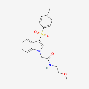 N-(2-methoxyethyl)-2-(3-tosyl-1H-indol-1-yl)acetamide
