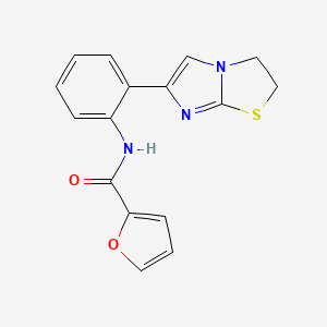 molecular formula C16H13N3O2S B2554705 N-(2-(2,3-dihydroimidazo[2,1-b]thiazol-6-yl)phenyl)furan-2-carboxamide CAS No. 2034615-61-5